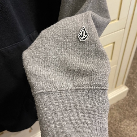Volcom Stone Hoodie Sweatshirt Black Gray Size M - Picture 6 of 7